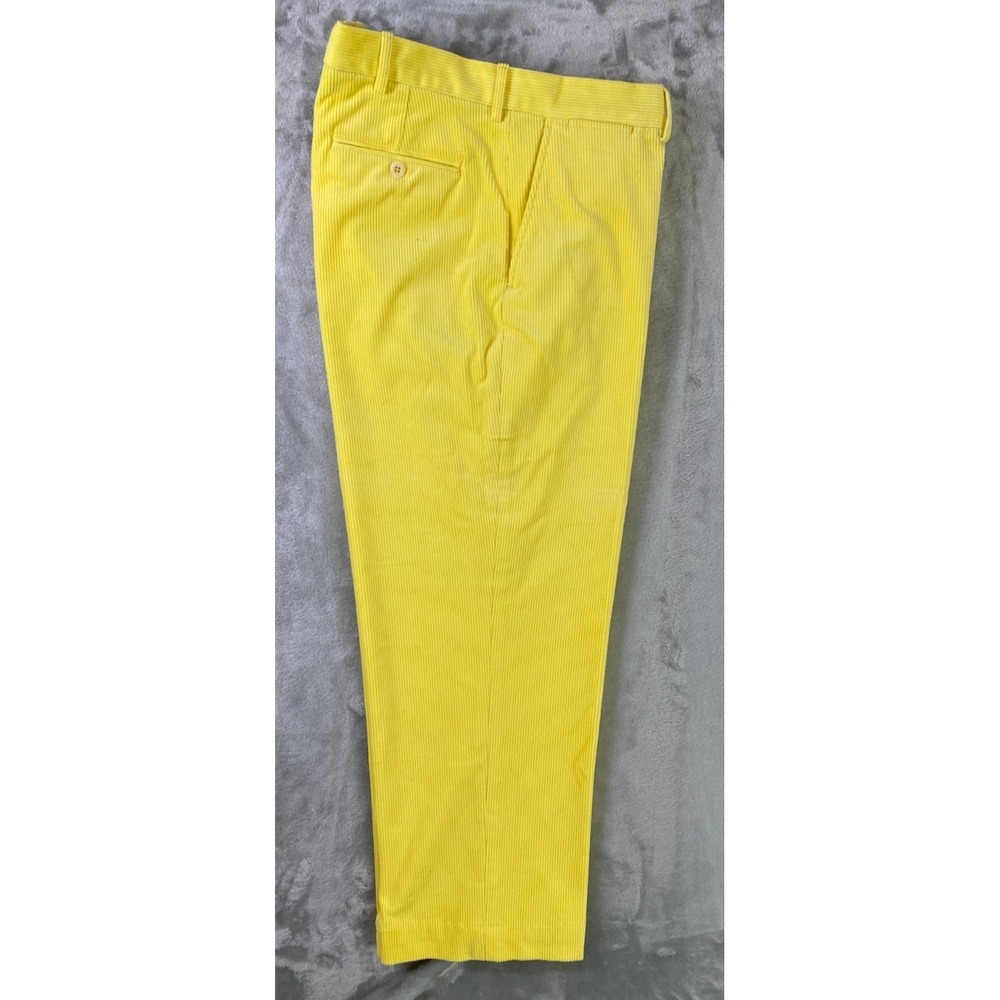 Vintage 90s Ralph Lauren Polo Golf Corduroy Pant Men 36x30 Canary Yellow Pro